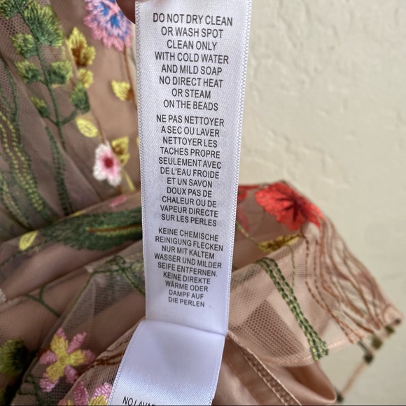 Adrianna Papell Floral V Neck Fit and Flare floral embroidered dress - Picture 9 of 15